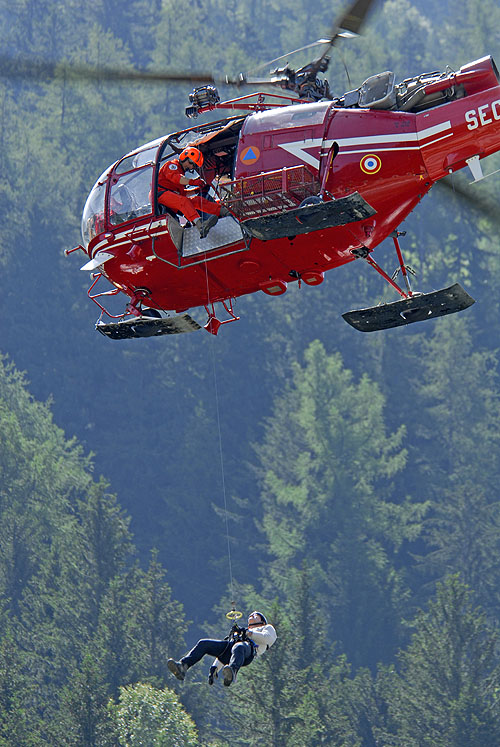 Hélicoptère Alouette III Sécurité Civile