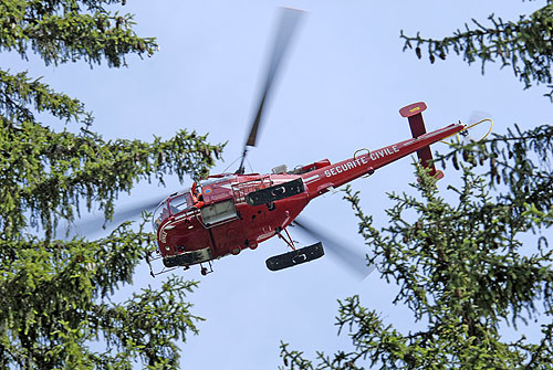 Hélicoptère Alouette III Sécurité Civile