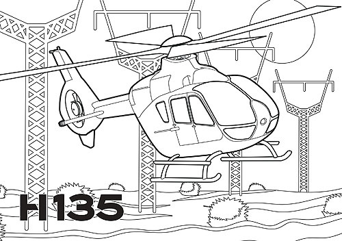 Coloriage d'helicoptere pour les enfants