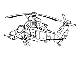 Coloriage d'helicoptere pour les enfants