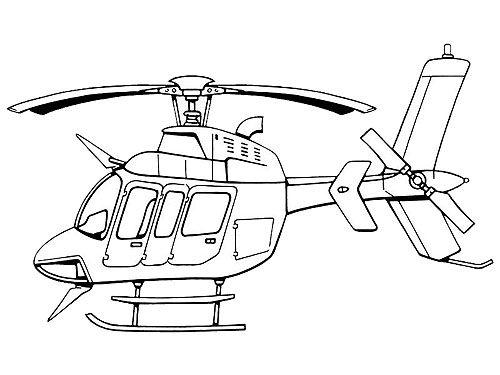 Coloriage d'helicoptere pour les enfants