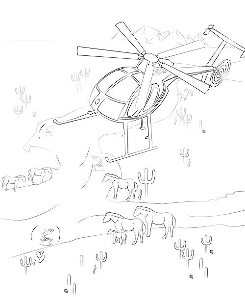 Coloriage d'helicoptere pour les enfants