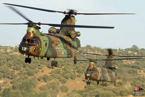 Hélicoptères CH47F Chinook de l'Armée de Terre espagnole (FAMET)