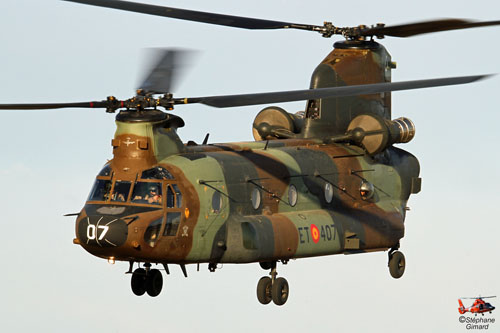 Hélicoptère CH47 Chinook de l'Armée de Terre espagnole (FAMET)