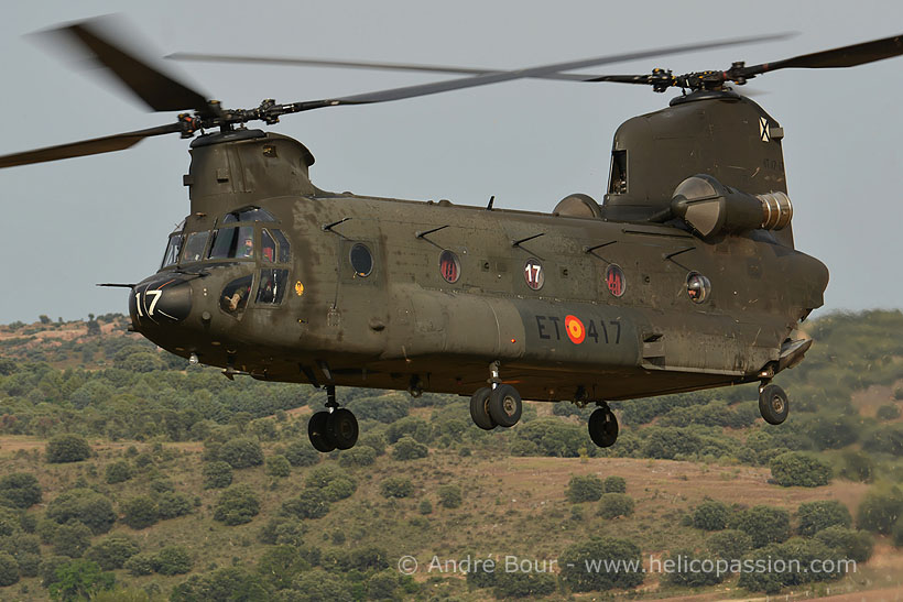 Hélicoptère CH47 Chinook de l'Armée de Terre espagnole (FAMET)