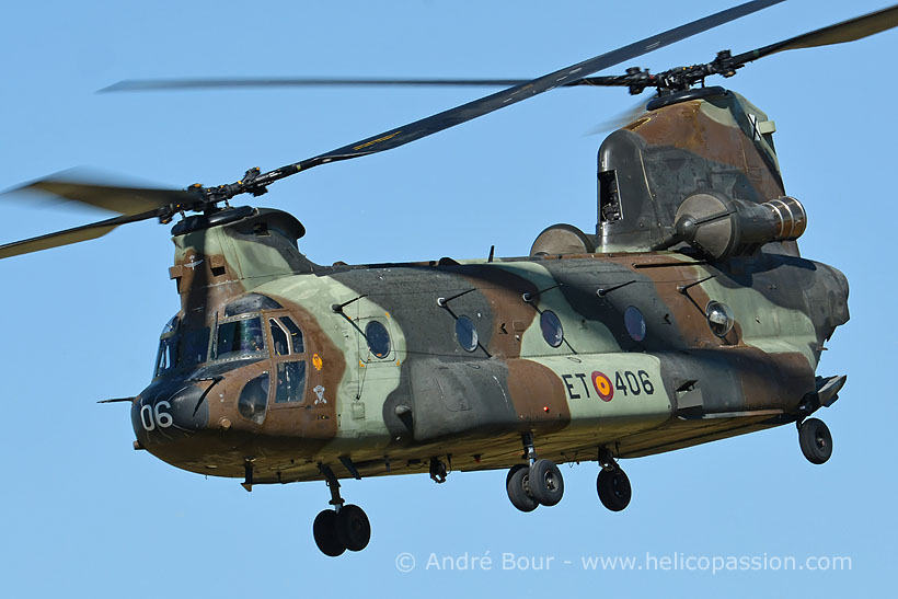 Hélicoptère CH47 Chinook de l'Armée de Terre espagnole (FAMET)