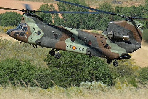 Hélicoptère CH47 Chinook de l'Armée de Terre espagnole (FAMET)