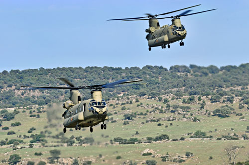 Hélicoptères CH47F Chinook ET420 et ET422