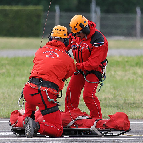 Hélitreuillage avec un hélicoptère EC145 de la Sécurité Civile