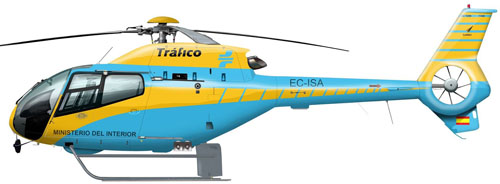 Hélicoptère EC120 EC-ISA du Ministère de l'Intérieur espagnol