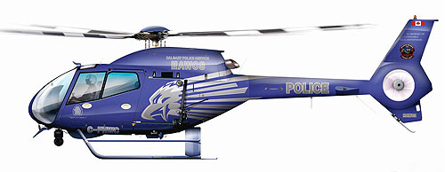 Hélicoptère EC120 C-FHWC de la Police de Calgary au Canada