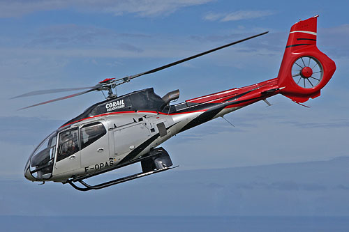 Hélicoptère EC130 F-OPAS Corail Helicopters, Ile de La Réunion