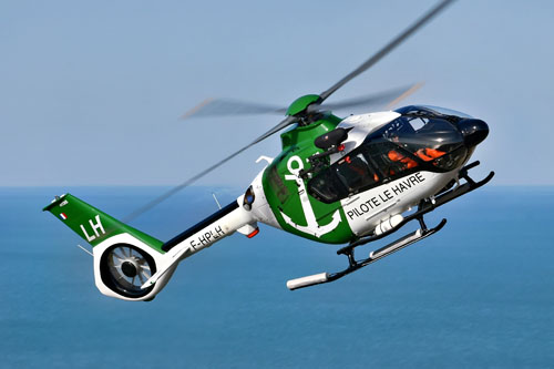 Hélicoptère H135 F-HPLH Pilote  Port du Havre