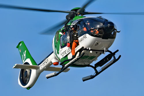 Hélicoptère H135 F-HPLH Pilote  Port du Havre