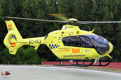 Hélicoptère de secours EC135 EC-ITJ, Coruña, Espagne