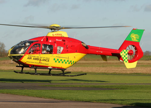 Hélicoptère EC135 G-KRNW Hampshire and Isle of Wight Air Ambulance, UK