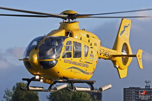 Hélicoptère EC135 G-SASA Scottish Ambulance Service, Glasgow, UK