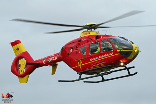 Hélicoptère EC135 G-HWAA Midlands Air Ambulance, UK