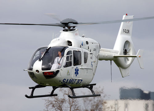 Hélicoptère EC135 F-GLOR du SAMU 87