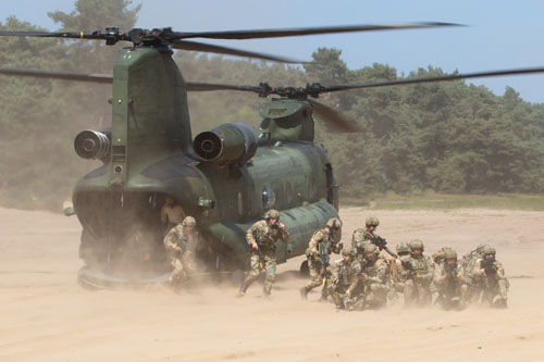 Hélicoptère CH47 Chinook de l'Armée néerlandaise 