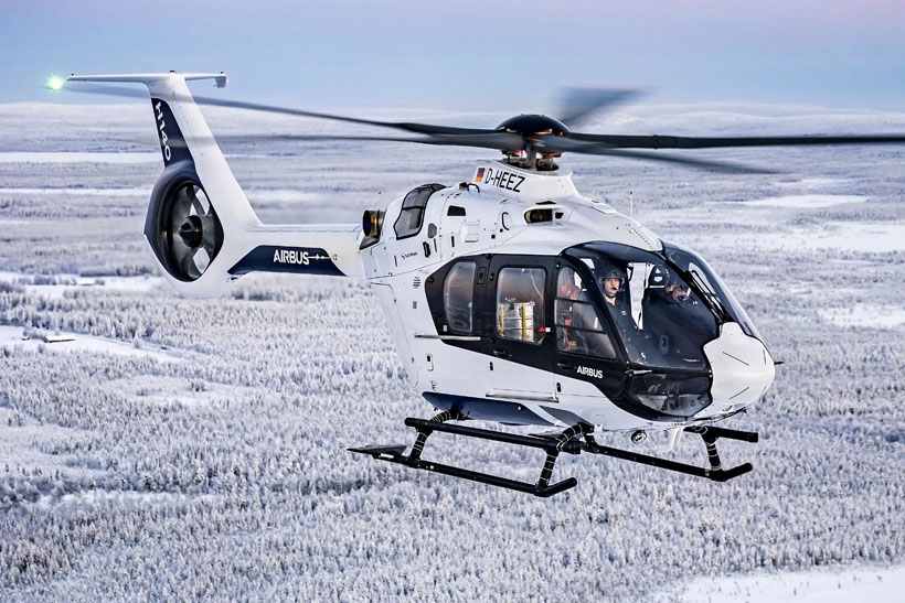 Hélicoptère Airbus H140 – vue générale, rotor 5 pales et dérive en T