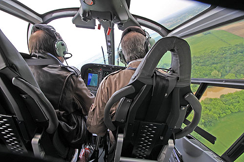 A bord de l'hélicoptère EC120