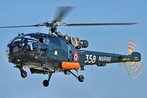 Hélicoptère Alouette III SA316B F-AYHT/358 Anciennes Pales Marine France