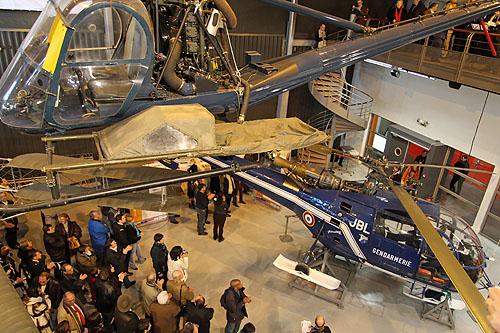 Inauguration du hall de la voilure tournante au Musée de l'Air et de l'Espace du Bourget, le 15 décembre 2007