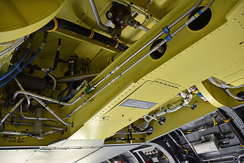 Intérieur de la cabine de l'hélicoptère CH47F Chinook