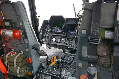 Cockpit de l'hélicoptère Lynx de la Marine allemande