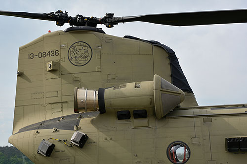 Rotor arrière de l'hélicoptère CH47F Chinook