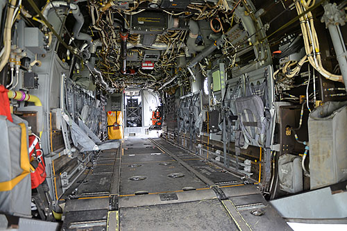 Intérieur de la cabine de l'hélicoptère CV22 Osprey