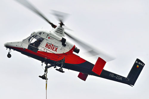 Hélicoptère K1200 KMAX HB-ZGK de ROTEX Helicopter, Suisse
