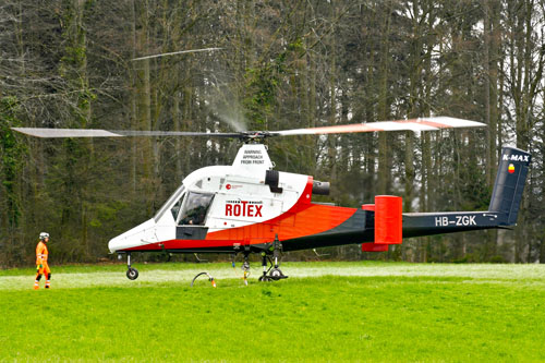 Hélicoptère K1200 KMAX HB-ZGK de ROTEX Helicopter, Suisse