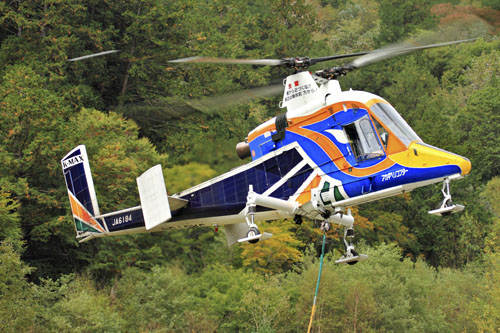 Hélicoptère K1200 KMAX JA6184 d'AKAGI Helicopter, Japon