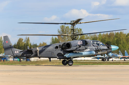 Hélicoptère d'attaque KA52 Alligator de l'armée russe