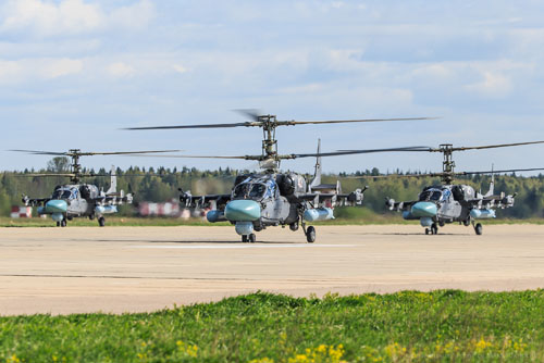 Hélicoptère d'attaque KA52 Alligator de l'armée russe