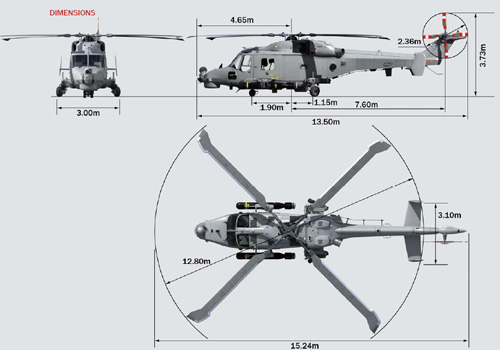 Schéma de l'AW159 Wildcat