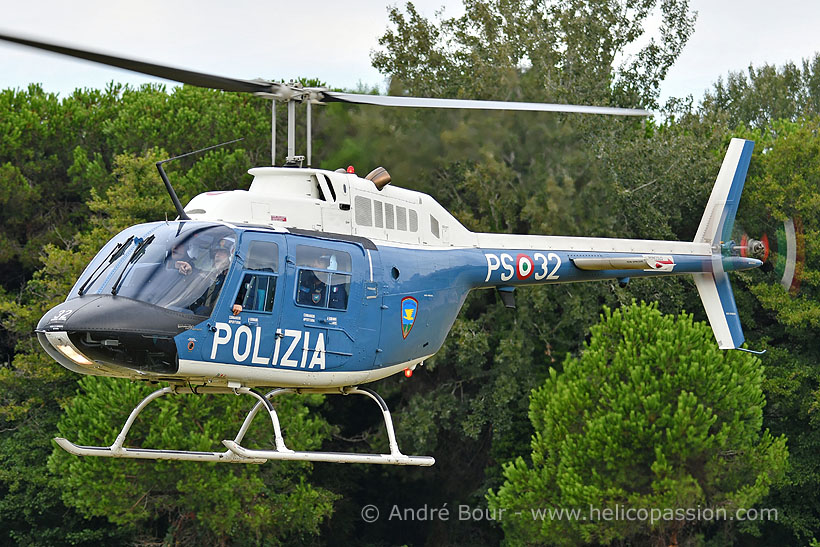 Hélicoptère AB206 JetRanger PS-32 Police italienne