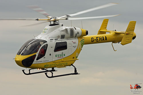 Hélicoptère MD902 G-EHAA ESSEX AIR AMBULANCE, Earls Cone, UK