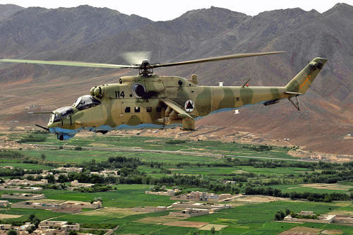 Hélicoptère MI24 Hind Afghanistan