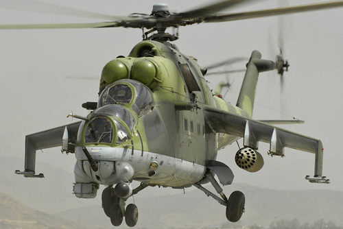 Hélicoptère MI24 Hind Afghanistan