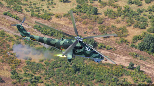 Hélicoptère d'attaque MI24 Hind Bulgarie