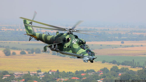 Hélicoptère d'attaque MI24 Hind Bulgarie