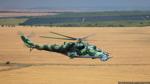 Hélicoptère d'attaque MI24 Hind Bulgarie