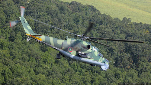 Hélicoptère d'attaque MI24 Hind Bulgarie