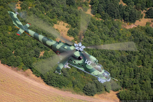 Hélicoptère d'attaque MI24 Hind Bulgarie