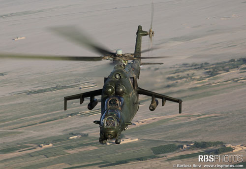 Hélicoptère MI24 Hind D de l'armée polonaise en Afghanistan