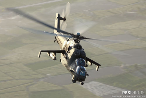 Hélicoptère MI24 Hind D de l'armée polonaise en Afghanistan