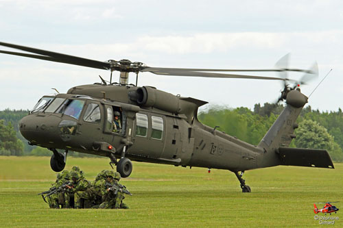 L'hélicoptère HKP16 Blachawk de l'armée suédoise